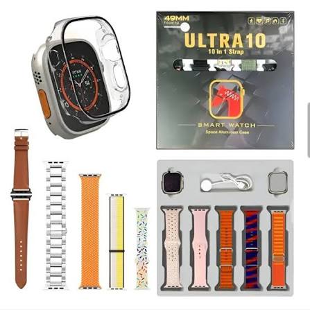 10 in 1 Ultra Smart Watch with 10 straps